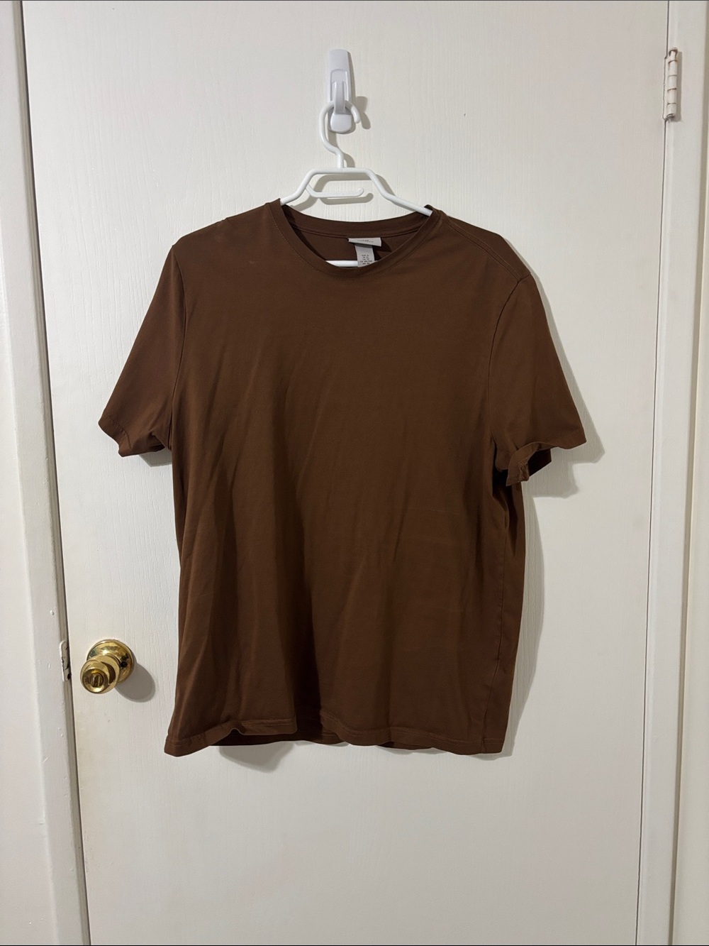 H&M Men's XL Brown Crew Neck Short-Sleeve Tee/T-Shirt